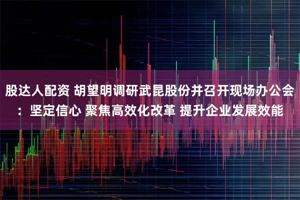 股達人配資 胡望明調研武昆股份并召開現場辦公會：堅定信心 聚焦高效化改革 提升企業發展效能